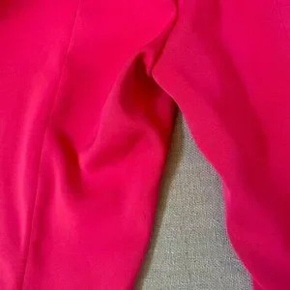AKRIS Melissa Barbie Pink Silk Trouser Pant Fuscia Straight Leg RARE size 2 - Picture 6 of 15